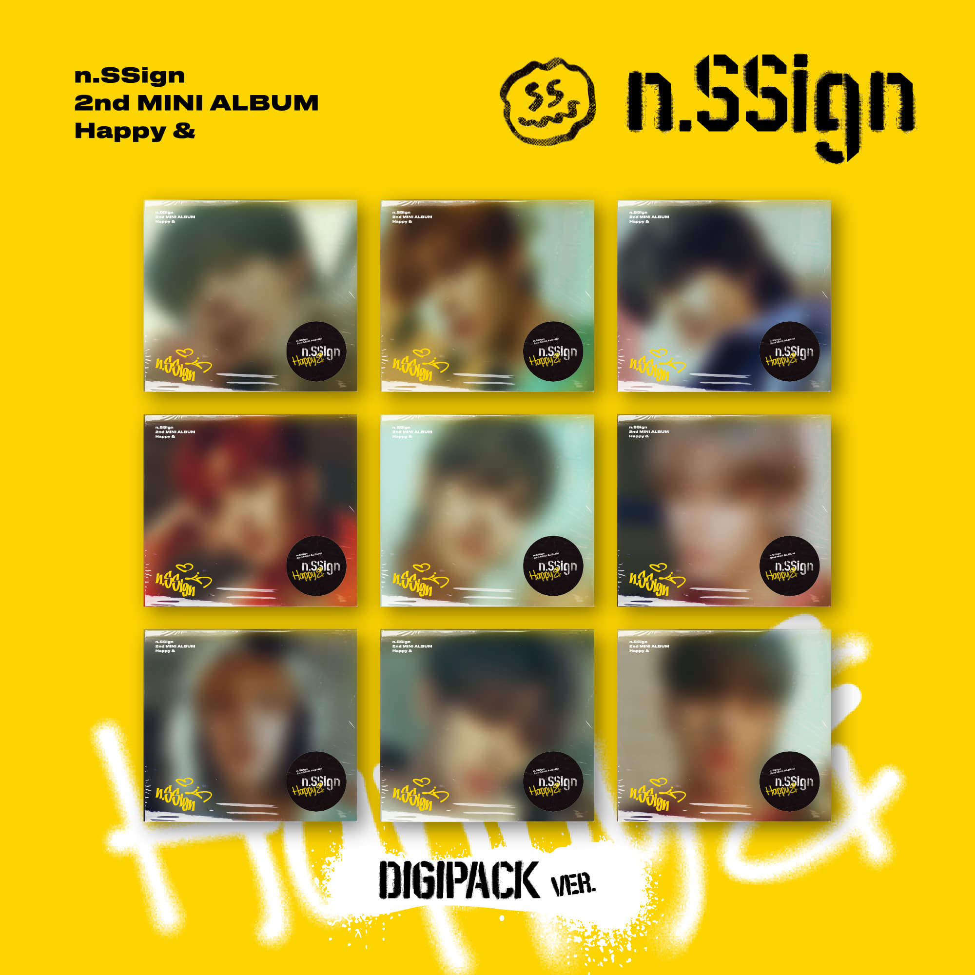n.SSign - 2nd mini album [Happy &amp;] (Digipack ver.) Random